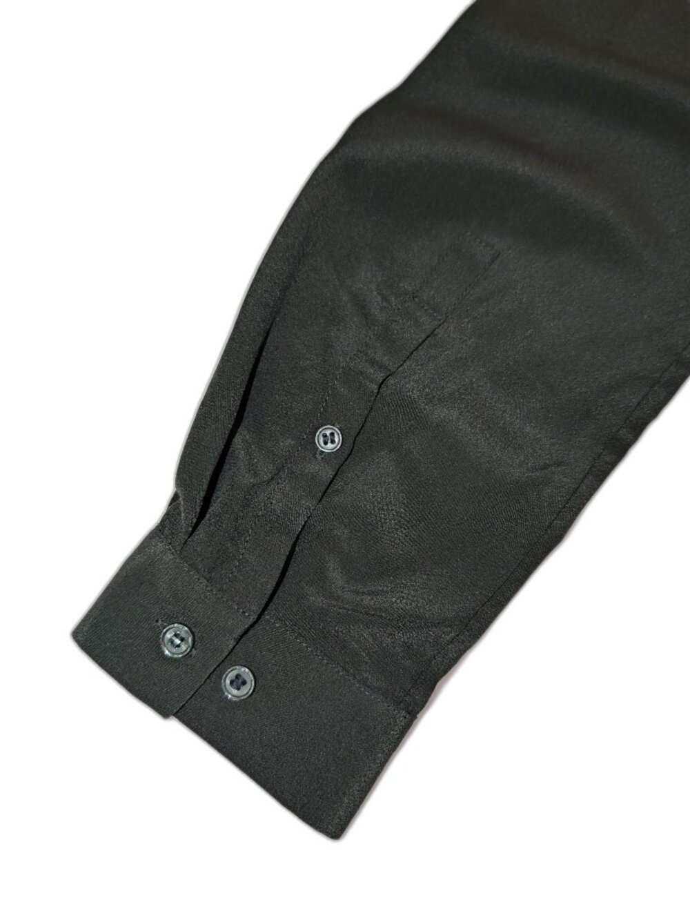 & Other Stories | 100% Silk Straight Fit Blouse Button Down Forest Green Size 8 - Picture 8 of 11